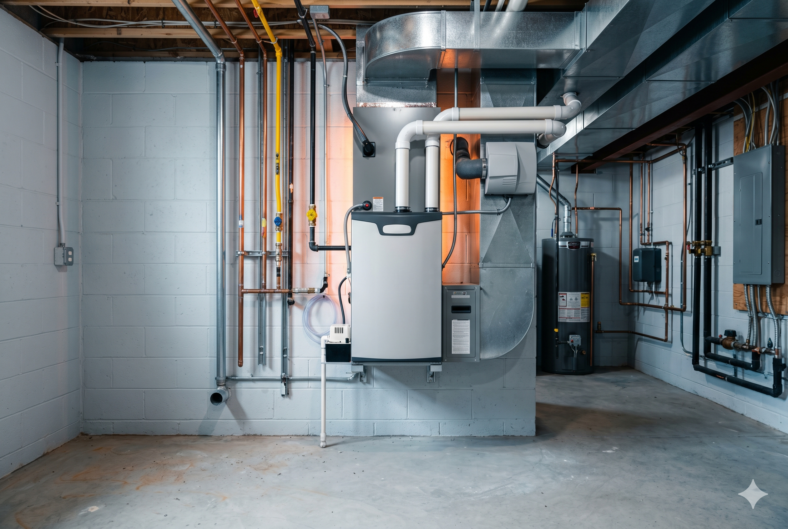Residential furnace and ductwork installation